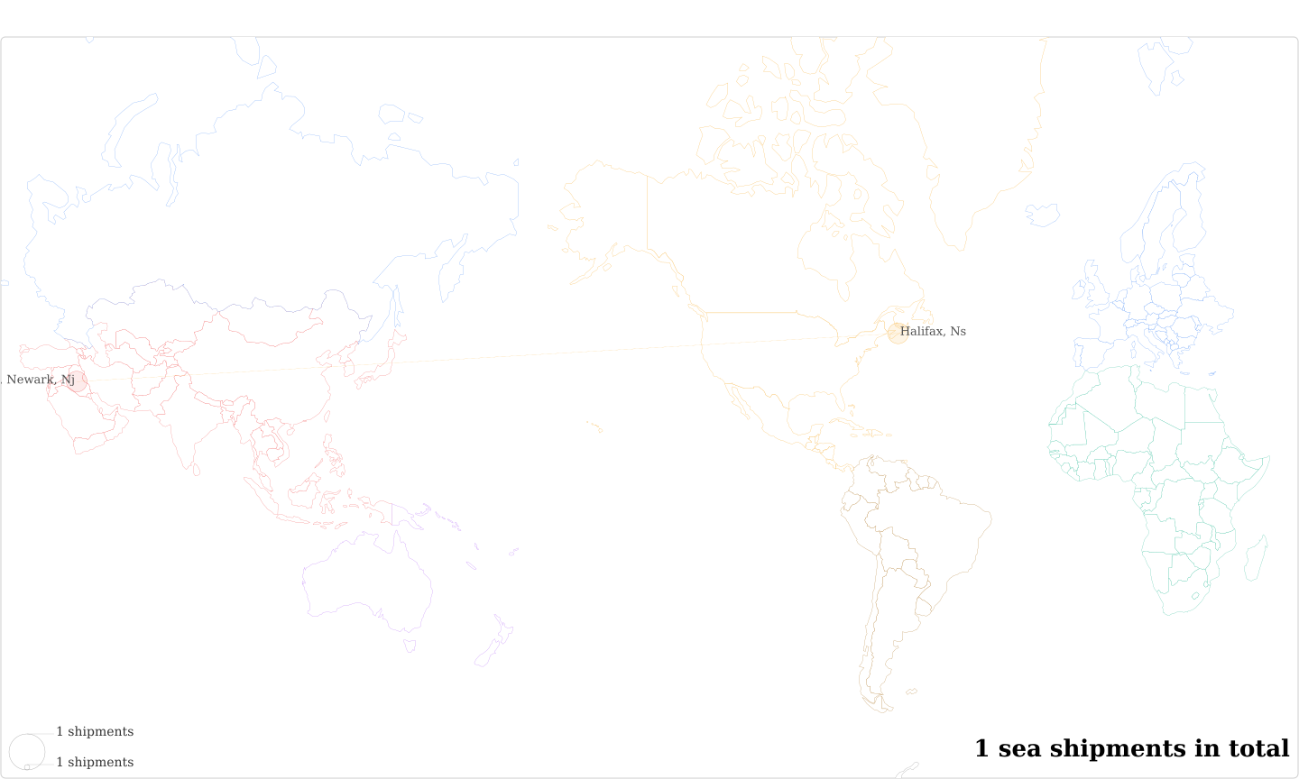 Al Wijdan's Imports Per Country Map