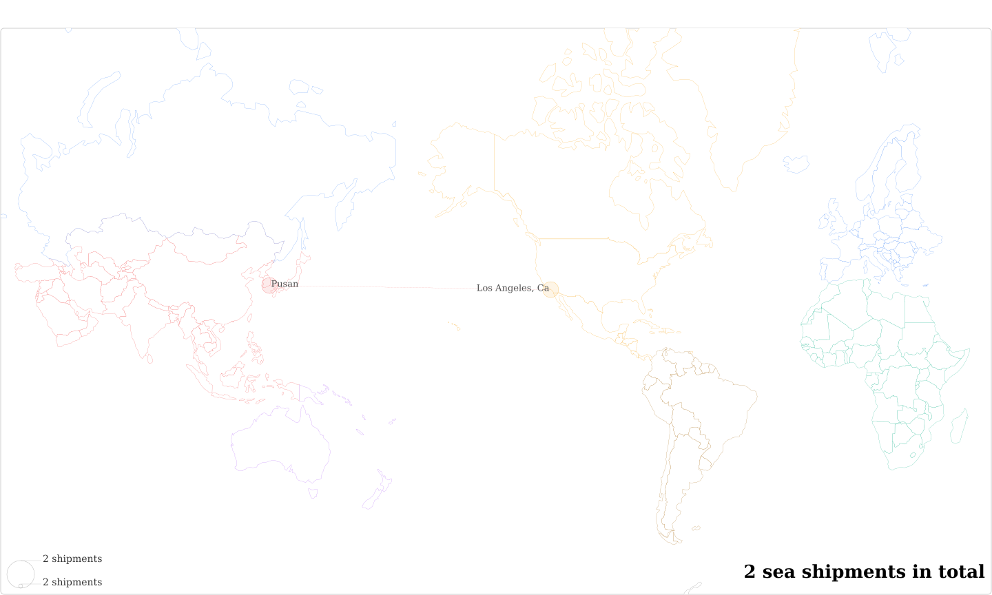 Nasa Aircraft Operations's Imports Per Country Map